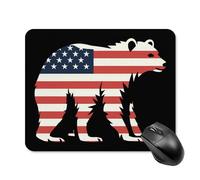 Anceky California Republic Bear American FlagPad Square Mouse Pad Gaming Mouse Mat with Anti-Slip Rubber Base 20 * 25cm