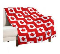 Anceky Canadian Canada Flag Throw Blanket for Couch Sofa Lightweight Fleece Plush Blankets Bed Home Living Room 50"x60"