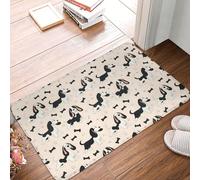 Anceky Cartoon Cute Dog Print Bathroom Rugs Non Slip Washable, 16x24 in Bath Mat Bath Rugs for Bathroom Decor, Soft Floor Door Mat Kitchen Rugs, Washable Rug for Indoor Outdoor Tub