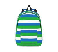 Anceky Casual Sierra Leone Flag Print Canvas Backpack For Men Women | Lightweight Laptop Backpack With Adjustable Shoulder Straps, Fashion Daypack For Work Travel Outdoor Sports