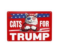Anceky Cat For Trump tin sign 2024 Make Cats Safe Vote Trump Retro 8x12 Sign Metal Sign Wall Decor