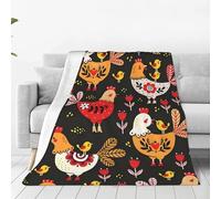 Anceky Chicken Blanket for Girls Boys Throw Bedding Room Decor Flannel Blankets for Couch Bed 80"X60"