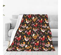 Anceky Chicken Blanket for Girls Boys Throw Bedding Room Decor Flannel Blankets for Couch Bed 80"X60"