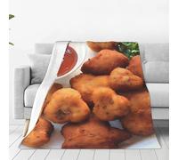 Anceky Chicken Nuggets Blanket for Girls Boys Throw Bedding Room Decor Flannel Blankets for Couch Bed 50"X40"