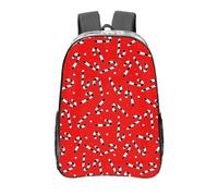 Anceky Christmas Black White Candy Canes Clear Backpack See Through Rucksack PVC Transparent Backpacks 16 Inch Travel Back Pack Outdoor Sport Bag Casual Bags for Work Camping