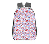 Anceky Christmas Candies Snowflakes Candy Canes Clear Backpack See Through Rucksack PVC Transparent Backpacks 16 Inch Travel Back Pack Outdoor Sport Bag Casual Bags for Work Camping