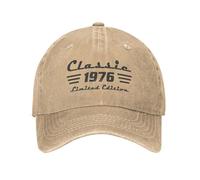 Anceky Classic 1976 hat Vintage Limited Edition 50th Birthday Cotton Baseball Cap Natural