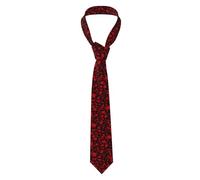 Anceky Classic Horror Blood Splatter Black Red Tie for Men,Fashion Novelty Skinny Necktie