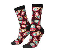 Anceky Colorful Cute Russian Dolls Socks With High Elasticity And Breathability, Without Any Pressure On The Feet Unisex
