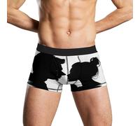 Anceky Couple Face Silhouette Men's Underwear Breathable Moisture-Wicking Boxer Brief Lightweight Underwear for Men