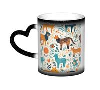 Anceky Cute Floral Animal Pattern 1 Print Color Changing Cup Ceramic Coffee Mug Personalized Magic Mug Tea Cup