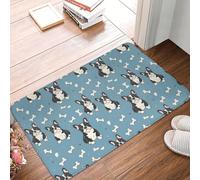 Anceky Cute French BulldogPrint Bathroom Rugs Non Slip Washable, 16x24 in Bath Mat Bath Rugs for Bathroom Decor, Soft Floor Door Mat Kitchen Rugs, Washable Rug for Indoor Outdoor Tub