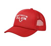 Anceky Don't Bully Me I'll Cum Hat Funny Mesh Cap Truck Hats Red