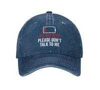 Anceky Don't Talk to Me hat Funny Men Women Retro Cotton Cap Navy Blue