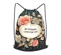 Anceky Drawstring Backpack Gym Drawstring Bags My eternal love for you Swim Bag for Men Women