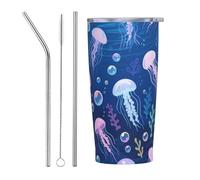 Anceky Dreamy Jellyfish Bubbles 20 Oz Stainless Steel Travel Mug Vacuum Insulated Tumbler Coffee Mugs for Car Office Gym