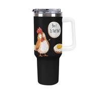 Anceky Egg Chicken Bro! is That You 40 Oz Tumbler with Handle Travel Coffee Mug Large Capacity Cars Cup White-Style