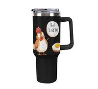 Anceky Egg Chicken Bro! is That You 40 Oz Tumbler with Handle Travel Coffee Mug Large Capacity Cars Cup Black-Style