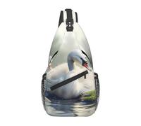 Anceky Elegant Swan Cross Chest Bag Diagonally Men Women Crossbody Shoulder Bag Casual Fashion Travel Bag Sling Backpack