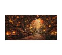 Anceky Enchanted Library Autumn Path Oversized Beach Towel Quick Dry Sand Free Microfiber Travel Towel Lightweight Multi Purpose Beach Blanket Pool Gym Bath Towel 63x31 in
