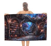 Anceky Enchanted Library Beach Towel Microfiber Soft Absorbent Oversized Large Bath Towel Blanket Thin Quick Dry for Adults Swimming Pool Yoga Gym Travel 51"X31"