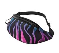 Anceky Fashion Bum Bag Colorful Rainbow Zebra, Fanny Pack For Women & Men, Casual Lightweight Adjustable Zippered Pockets Waist Bag For Travel, Sports, Hiking
