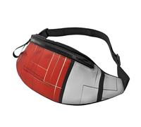 Anceky Fashion Bum Bag Composition In Red Yello, Fanny Pack For Women & Men, Casual Lightweight Adjustable Zippered Pockets Waist Bag For Travel, Sports, Hiking