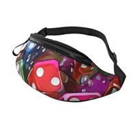 Anceky Fashion Bum Bag Games Dice Set, Fanny Pack For Women & Men, Casual Lightweight Adjustable Zippered Pockets Waist Bag For Travel, Sports, Hiking