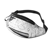 Anceky Fashion Bum Bag Physics Print, Fanny Pack For Women & Men, Casual Lightweight Adjustable Zippered Pockets Waist Bag For Travel, Sports, Hiking