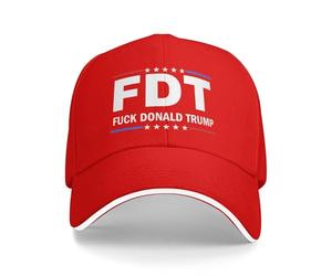 Anceky FDT Hat Fuck Donald Trump Anti 45 47 Baseball Cap Trucker Cap for Men Women Red