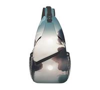Anceky Floating tree Cross Chest Bag Diagonally Men Women Crossbody Shoulder Bag Casual Fashion Travel Bag Sling Backpack