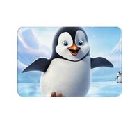 Anceky Front Door Mat Entrance Happy Penguin Welcome Floor Mats 16" x 24"