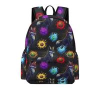 Anceky Funny and Lightweight Backpack Colorful Anime Nine Tailed Fox Art for Men W