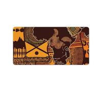 Anceky Gaming Mouse Mat African Map Ethnic Pattern Extended Mouses Pad Non-Slip Rubber Base Mice Pads Table Mats for Office Game Home 30x60cm
