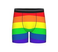 Anceky Gay Pride LGBT Rainbow flag Men's Boxer Briefs, Mens Trunks Underwear Wicking-Breathable Underpants,