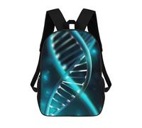 Anceky Gene Strand Backpack 17 Inch Polyester Laptop Backpack Lightweight Travel Sports Bag Large Capacity Casual Personalized Daypack for Men Women Hiking Camping
