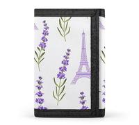 Anceky Giant Dinosaur Destroying The Park in Green Trifold Wallet, Stylish Purse with Keychain, Credit Pass Case Card-Holder for Crash Bills Receipts Women Men 5 x 3.3 x 0.2 Inch