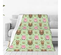Anceky Goat Blanket for Girls Boys Throw Bedding Room Decor Flannel Blankets for Couch Bed 80"X60"
