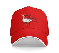 Anceky God's Silliest Goose Hat Silly Goose On The Loose Baseball Cap Adjustable Hats Red