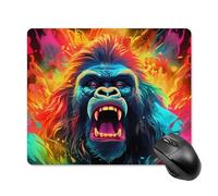 Anceky Gorilla Square Mouse Pad Gaming Mouse Matwith Anti-Slip Rubber Base 18 * 22cm
