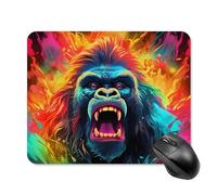 Anceky Gorilla Square Mouse Pad Gaming Mouse Matwith Anti-Slip Rubber Base 20 * 25cm