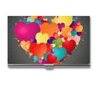 Anceky Graphics Love HeartsGraphics Love Hearts Business Card Holder Slim Name Multi Wallet Credit Card ID Case for Men Women