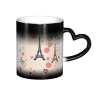 Anceky Heat Sensitive Color Changing Cup 11oz Coffee Mugs Take Me to Paris Funny Ceramic Color Changing Mug for Women Men