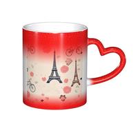 Anceky Heat Sensitive Color Changing Cup 11oz Coffee Mugs Take Me to Paris Funny Ceramic Color Changing Mug for Women Men