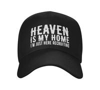 Anceky Heaven is My Home I'm Just Here Recruiting Hat for Men Women Baseball Caps Black