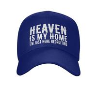 Anceky Heaven is My Home I'm Just Here Recruiting Hat for Men Women Baseball Caps Blue