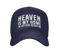 Anceky Heaven is My Home I'm Just Here Recruiting Hat for Men Women Baseball Caps Navy Blue