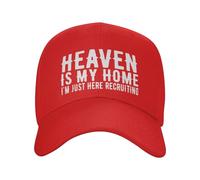 Anceky Heaven is My Home I'm Just Here Recruiting Hat for Men Women Baseball Caps Red