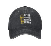 Anceky Hello Darkness My Old Friend hat Funny Drinking Beer Denim Retro Cap