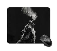 Anceky Howling Wolf Chill Mouse Pad Portable Non-Slip Base Mousepad for Computer, Laptop, Office, Home and Travel